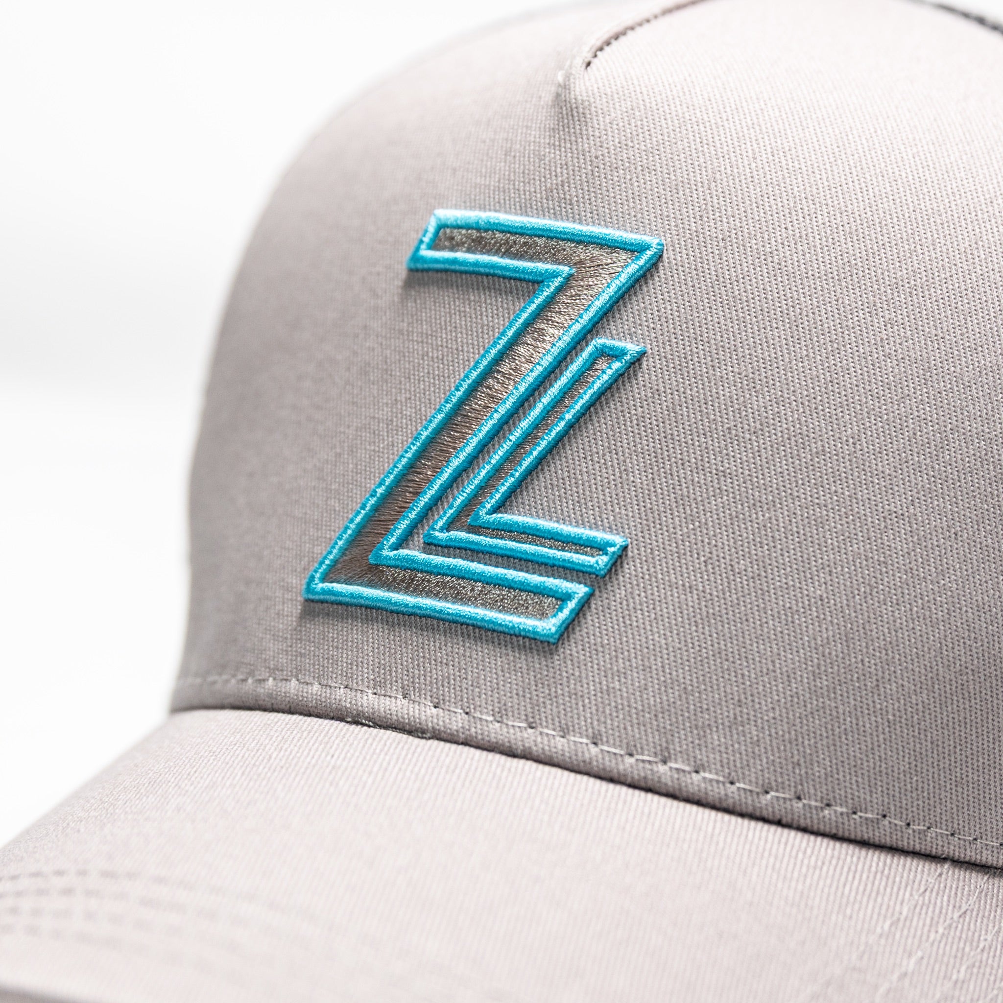 ZL Trucker Cap - Light Grey/Dark Grey/Turquoise