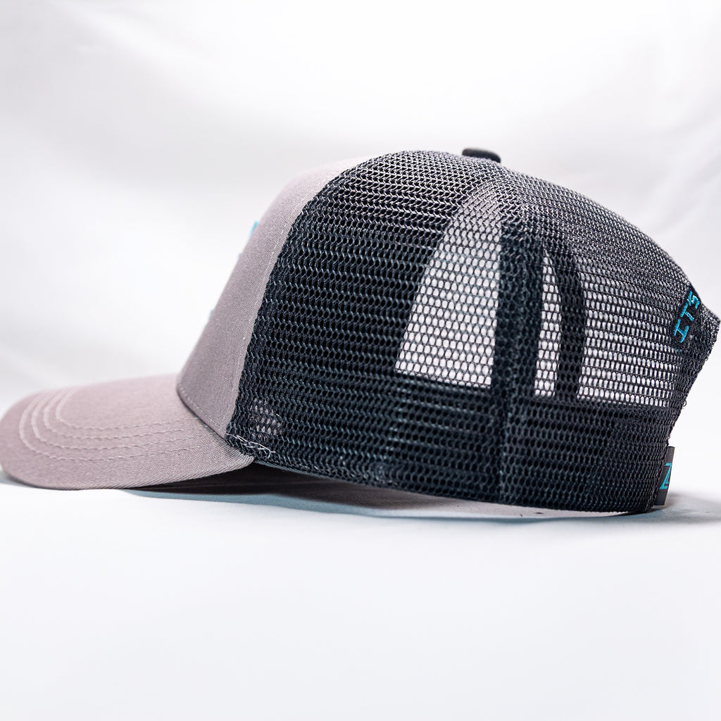 ZL Trucker Cap - Light Grey/Dark Grey/Turquoise