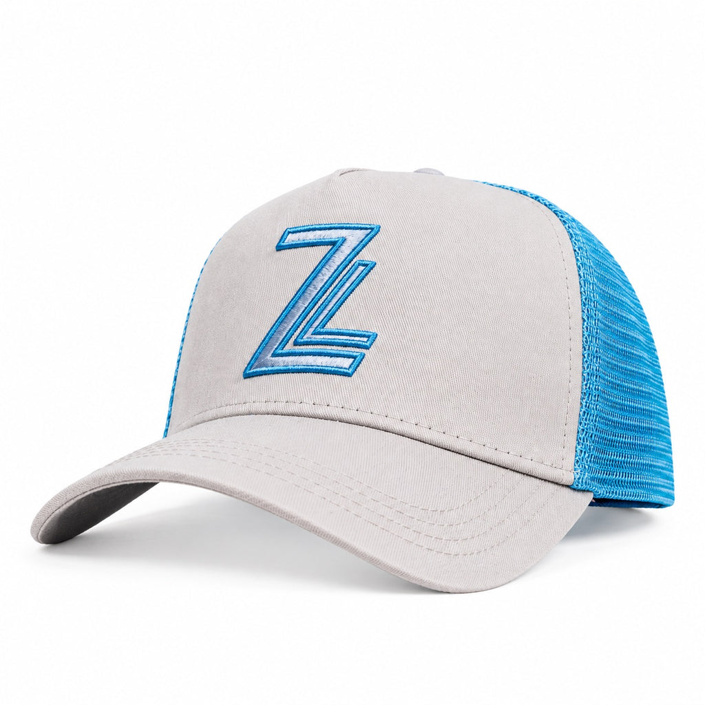 ZL Trucker Cap - Grey/Light Blue
