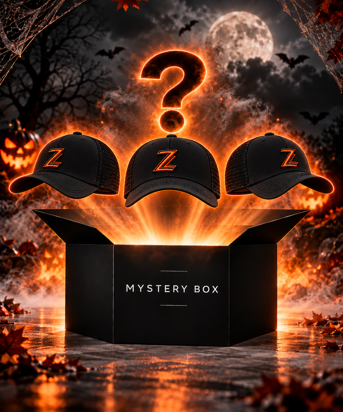 3X Halloween Mystery Hats — Any Black Hats from Our Collection (No Duplicates)