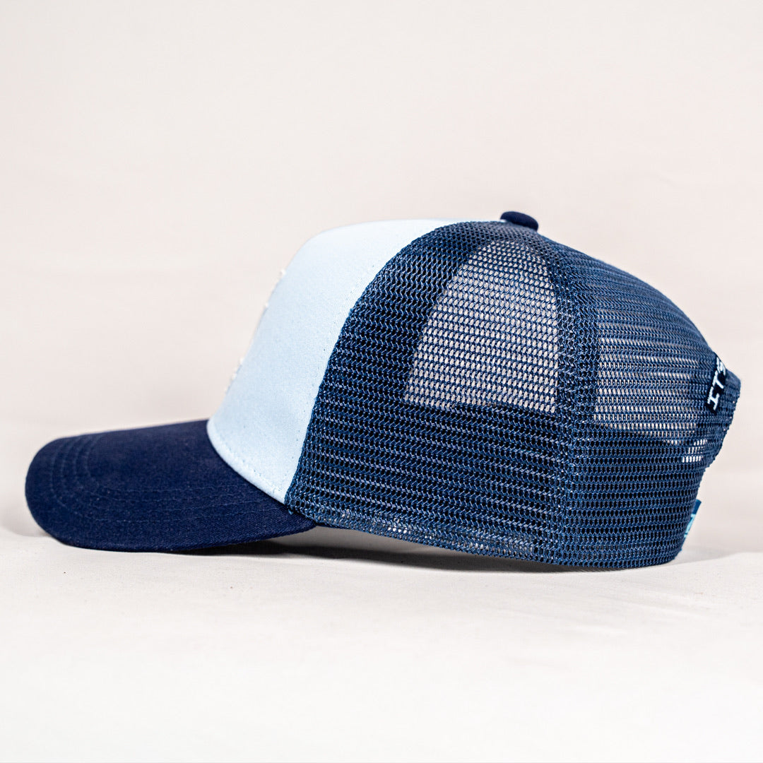 ZL Trucker Cap - Navy/Light Blue/White