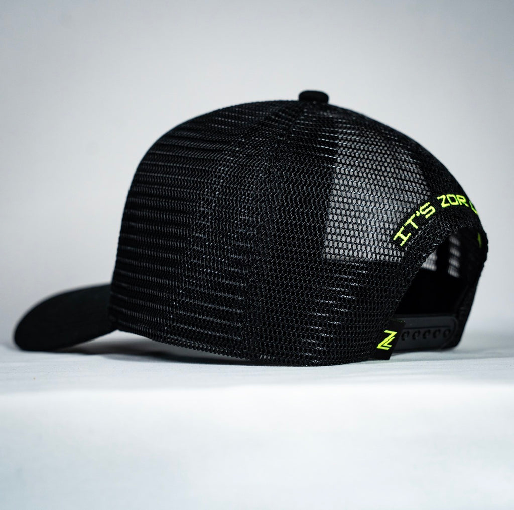 ZL Trucker Cap - Black/Neon Yellow