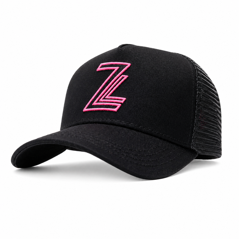 ZL Trucker Cap - Black/Pink