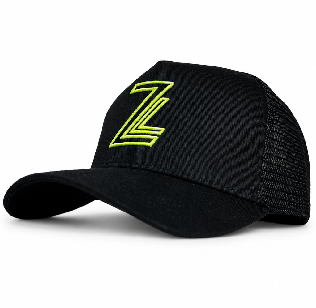 ZL Trucker Cap - Black/Neon Yellow